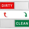Cimkiz Dishwasher Magnet Clean Dirty Sign Shutter Only Changes When You Push It Non-Scratching Strong Magnet or 3M Adhesive Options Indicator Tells Whether Dishes Are Clean or Dirty (Silver) 1.silver