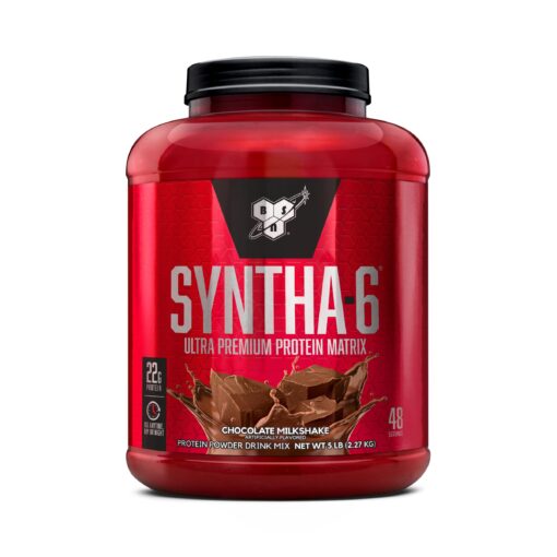 BSN SYNTHA-6 Whey Protein Powder with Micellar Casein, Milk Protein Isolate, Chocolate Milkshake, 48 Servings (Packaging May Vary) 5 Pound (Pack of 1)