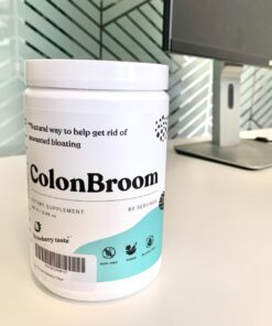 ColonBroom Psyllium Husk Powder - Safe Colon Cleanse for Bloating Relief & Gut Health - Colon Broom Colon Cleanser - Vegan, Gluten Free, Non-GMO Fiber Powder Supplement, 60 Servings 60 Servings (Pack of 1) 40 71RkOVfbykL