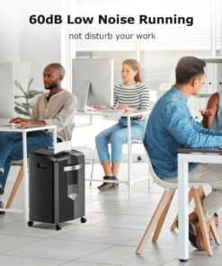 Bonsaii 12-Sheet Micro Cut Shredders for Home Office, 60 Minute P-4 Security Level Paper Shredder for CD, Credit Card, Mails, Staple, Clip, with Jam-Proof System & 4.2 Gal Pullout Bin C266-B 1 2 Sheet-60Mins 11 71Rkf7pStnL