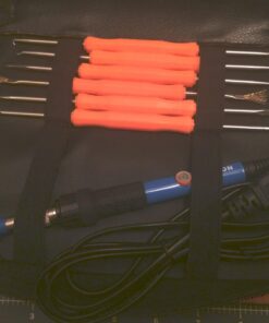 Sywon Full Set 60W 110V Electric Soldering Iron Kit with Adjustable Temperature Welding Iron, 5pcs Tips, Desoldering Pump, 2pcs Tweezers, Tin Wire Tube, Stand and 6pcs Aid Tools in PU Carry Bag 33 71RkkXhZYrL