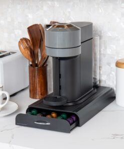 Alternative view of Mind Reader Nespresso Compatible Capsule Drawer, Countertop Organizer Coffee Pod Holder, Storage, 9.25" L x 15" W x 2" H, 9.21 x 15.94 x 2.36, Black