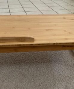 SONGMICS Laptop Desk, Folding Lap Tray, Bamboo Bed Desk with Tilting Top, Small Drawer, for Home Office, Bedroom, Natural ULLD01N 108 71Rl433HLGL