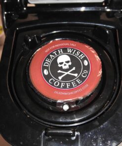 Death Wish Coffee, Dark Roast Single-Serve Coffee Pods, 10 Count 10 Count (Pack of 1) 48 71RlFOSz8JL