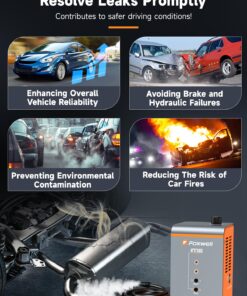 FOXWELL ST101 0.5 PSI EVAP Smoke Machine Leak Tester, Professional Vacuum Leak Detector, Automotive Smoke Machine Compatible with Any Air Compressor Types 12 71RlppPb69L