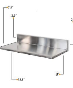 Stainless Steel Restaurant Bar Cafe Kitchen Floating Wall Shelf 15.75 Inch Premium Quality 1 21 71Rlz7lJC5L 1