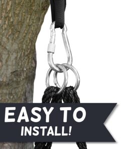 Royal Oak Giant 40" Spider Web Tree Swing, 600 lb Weight Capacity, Durable Steel Frame, Waterproof, Adjustable Ropes, Bonus Flag Set and 2 Carabiners, Non-Stop Fun for Kids (Blue) Blue 27 71Rm61Q3otL