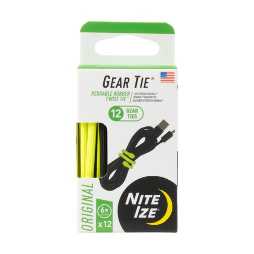 Nite Ize GTPP6-A1-R8 Gear Reusable Rubber Twist Tie ProPack (12-Pack, 6" - 12 Pack, Colors May Vary, 12 Count