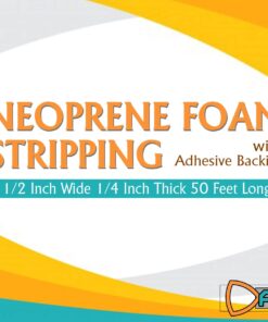 Neoprene Foam Weather Seal High Density Stripping with Adhesive Backing 1/2 Inch Wide 1/4 Inch Thick 50 Feet Long (1/2 x 1/4) 1/2 inch x 1/4 inch x 50 feet 13 71RmX7ao2WL