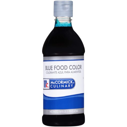 McCormick Culinary Blue Food Coloring, 16 fl oz - One 16 Fluid Ounce Bottle of Blue Food Coloring Liquid to Add Color to Cakes, Cookies, Icings and Fillings 16 Fl Oz (Pack of 1)