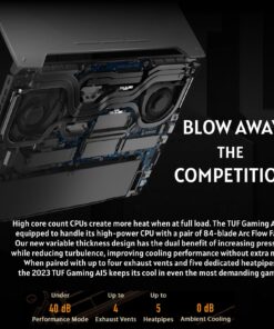 Alternative view of ASUS TUF Gaming Laptop 2023 Newest, 15.6" FHD 144Hz Display, 12th Gen Intel Core i7-12700H Processor, NVIDIA GeForce RTX 4070, 16GB RAM, 1TB SSD, Backlit Keyboard, Wifi6, Bluetooth, Windows 11 Home 16GB RAM | 1TB SSD