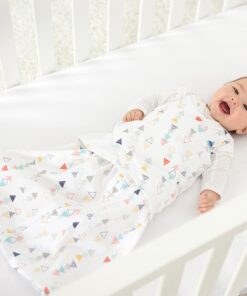 HALO Sleepsack Swaddle, 100% Cotton, Triangle Neutral, Multi, Small Multi Color Triangle Small (Pack of 1) 21 71RnnaIdQjL