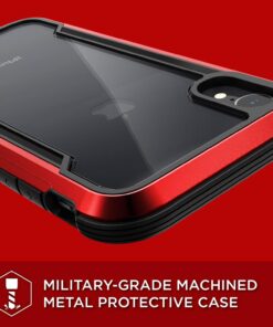 Alternative view of Raptic Shield, Compatible with Apple iPhone XR (Formerly Defense Shield) - Military Grade Drop Tested, Anodized Aluminum, TPU, and Polycarbonate Protective Case for Apple iPhone XR, Red