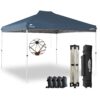 EzyFast Patented Umbrella Structure Instant Beach Canopy Shelter, Portable Straight Leg Pop Up Shade Tent with Wheeled Carry Bag (12'x12', Ensign Blue) 12'x12' 44 71RpNbehyuL
