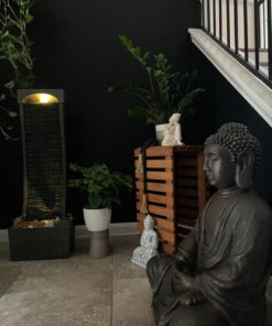 Design Toscano AL1614 Meditative, The Grand TempleIndoor StatueCabinet on Wheels Indoor/Outdoor Garden Statue, 20 Inches Wide, 15 Inches Deep, 26 Inches High, Handcast Polyresin, Dark Stone Finish Meditating Buddha 36 71RqSY96pQL