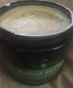 Sky Organics Cocoa Butter for Body, 100% Raw & Unrefined Ultra-Moisturizing Butter to Deeply Hydrate & Condition Skin, Promotes Smooth Skin Tone & Texture, Suitable for Tight or Extra Dry Skin, 16 Oz. 55 71Rqsx5Ir3L