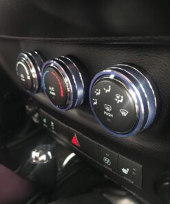 Audio Air Conditioning Button Cover Decoration Twist Switch Ring Trim Interior for Jeep Wrangler JK Patriot Compass Liberty for Dodge Challenger (Blue,3pcs) Blue 34 71Rr34nH3AL