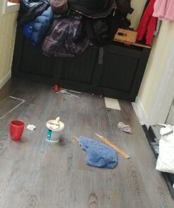 Tivoli II Self Adhesive Vinyl Floor Planks, 10 Pack - 6" x 36", Silver Spruce - Peel & Stick, DIY Flooring - Natural Wood Grain Feel for Kitchen, Dining Room & Bedrooms by Achim Home Decor Wood look 10 Planks 76 71RsvFB6mL