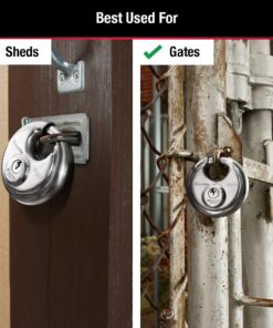 Master Lock 40D Stainless Steel Discus Padlock with Key,Silver 1 Pack 12 71RtR3NWnL