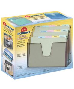 Acrimet Horizontal Triple File Folder Holder Organizer (Black Color) 17 71RuGJUqfL