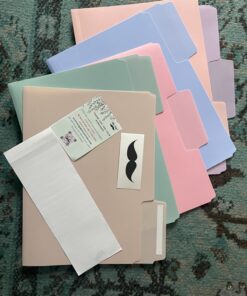 Mr. Pen- Pastel Poly File Folders, 1/3 Cut Tab, 6 Pack, Letter Size, Colored Letter Office Supplies File Folders Pastel Colors 6 per Pack 50 71RuKHGrqdL
