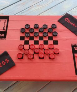 WE Games Checkers Pieces Only, Wooden Checker Board Game Pieces, 24 Red and Black Stackable Player Pieces with a Drawstring Storage Bag, 1.5 Inch Diameter Carved Versatile Backgammon Game Pieces 24 71RupZ8gthL