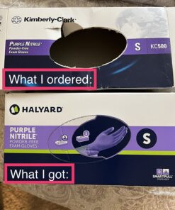 Kimberly-Clark® Safeskin Purple Nitrile Exam Gloves, Small, Purple, Box Of 100 20 71RvJAjhftL