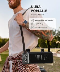 Alternative view of Karaoke Machine for Adults Kids with 2 UHF Wireless Microphones, XIZJ 2023 New Portable Bluetooth Singing PA Speaker System with RGB Lights/Strap, Support AUX-in/USB/TF, an Ideal Gift Black