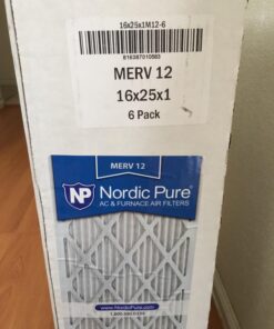 Nordic Pure 16x25x1 (15 1/2 x 24 1/2 x 3/4) Pleated MERV 12 Air Filters 6 Pack 24 71RvfD49VJL