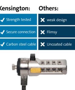 Kensington Combination Cable Lock for Laptops and Other Devices (K64673AM),Black 17 71RwLwsZ YL