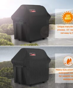 Kingkong Gas Grill Cover 7553 | 7107 Cover for Weber Genesis E and S Series Gas Grills Includes Grill Brush, Tongs and Thermometer 29 71Ry 3YAK2L