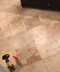 5 Inch Diameter Drill Powered Scrub Brush with Quarter Inch Quick Change Shaft - Drill Brush Attachment Yellow 36 71Ry1v3XtEL