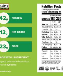 Explore Cuisine Organic Edamame Spaghetti - 8 oz - Easy-to-Make Pasta - High in Plant-Based Protein - Non-GMO, Gluten Free, Vegan, Kosher - 4 Servings 8 Ounce (Pack of 1) 10 71RyBdXwVML
