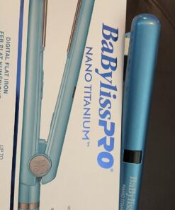 BaBylissPRO Nano Titanium Flat Iron Hair Straightener, 1" Digital Hair Straightener Iron for Professional Salon Results and All Hair Types 44 71RyQfar3zL