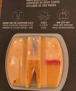 Smith's CCKS 2-Step Knife Sharpener - Yellow - 2-Step Preset Coarse & Fine Slots - Outdoor Handheld Knife Sharpener - Fishing, Hunting, Fillet, Pocket Knives - Compact Plastic Portable Keychain Tool 35 71RyZqwFYSL