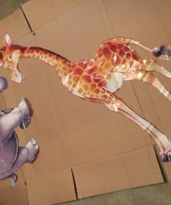 Beistle 6 Piece Plastic Jungle Theme Safari Animal Photo Backdrops for Birthday Party Supplies, 17” – 64”, Multicolored Jungle Animal 35 71RylviAsjL