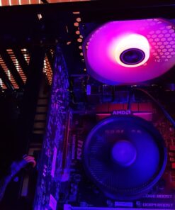 upHere RGB LED 120mm Case Fan,Quiet Edition High Airflow Adjustable Color LED Case Fan for PC Cases, CPU Coolers,Radiators System,5-Pack / C8123 66 71RypH7vfLL