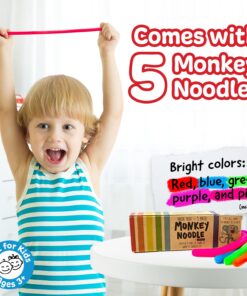 The Original Monkey Noodle Fidget Toy - 5 Pack - Stretchy Sensory Toys for Kids and Toddlers with Unique Needs - Fosters Creativity, Focus, and Fun - Great for Classrooms, Home, and Playtime (Ages 3+) 22 71Rz4DNqUrL