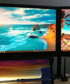 WALI Dual LCD Monitor Fully Adjustable Desk Mount Stand Fits Two Screens up to 27 inch, 22 lbs. Weight Capacity per Arm (M002), Black 50 71RzNlYymwL