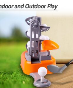 iPlay, iLearn Kids Golf Toys Set, Boys Outdoor Sport Toy Age 3-5, Toddler Outside Golf Ball Game W/Left & Right Club Head, Child Yard Play, Birthday Gifts for 4 6 7 8 Year Olds Girls Orange 17 71RzbxiVDhL