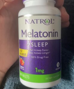 Natrol Melatonin 1mg, Strawberry-Flavored Dietary Supplement for Restful Sleep, 90 Fast-Dissolve Tablets, 90 Day Supply 23 71RzyWC34HL