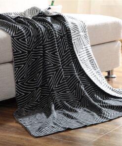 Alternative view of 100% Cotton Throw Blanket, Stylish While Classic Pattern, Natural Soft & Cozy Throws for Bed Couch/Sofa/Bed/Picnic Pattern F
