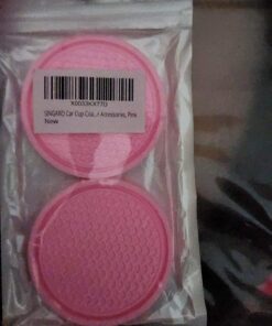 SINGARO Car Cup Coaster, 4PCS Universal Non-Slip Cup Holders Embedded in Ornaments Coaster, Car Interior Accessories, Pink 28 71S T8vWPsL