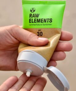 Raw Elements Mineral Sunscreen Moisturizer - Non-Nano Zinc Oxide, 95% Organic, Reef Safe, SPF 30+, Unscented, 3oz Tube (2-Pack) 17 71S vWKuzBL