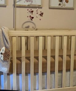 aden + anais Classic Crib Skirt, 100% Cotton Muslin, Super Soft, Tailored Fit, White 19 71S0JskfBnL