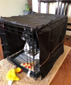 MidWest Homes for Pets Dog Crate Cover, Privacy Dog Crate Cover Fits MidWest Dog Crates, Machine Wash & Dry 24-Inch Black 43 71S0bjEx8YL