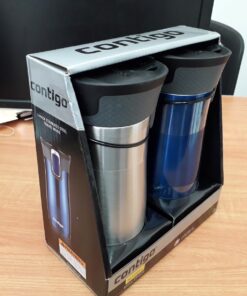 Contigo West Loop Stainless Steel Vacuum-Insulated Travel Mug with Spill-Proof Lid, Keeps Drinks Hot up to 5 Hours and Cold up to 12 Hours, 20oz Black 23 71S1749D KL
