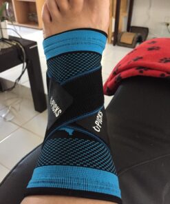 U-pick Ankle Brace for Plantar Fasciitis Support, Compression Sock Adjustable Strap for Heel Spur Achilles Tendonitis & Perineal Tendonitis & Sprained Ankle, Heel Pain Relief (Single/Blue) Blue-Single 29 71S1QRDNCML