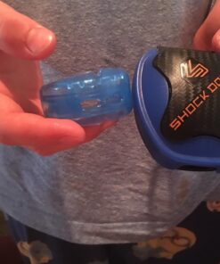 Shock Doctor Ventilated Mouth Guard Case, Universal Storage for Adult & Youth Sizes Trans Blue 22 71S1T5NnyL
