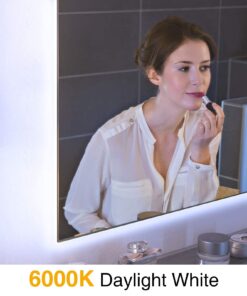 Onforu White LED Strip Lights, 32.8FT 6000K Super Bright Dimmable Tape Light Kit, 600 LEDs Daylight Christmas Rope Light, 12V Flexible Strip Lighting for Mirror, Under Cabinet, Home, Bedroom Daylight White 28 71S1YOyCqOS